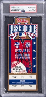 Mike Piazza Signed 1996 MLB All Star Game Ticket Stub - PSA/DNA Authentic